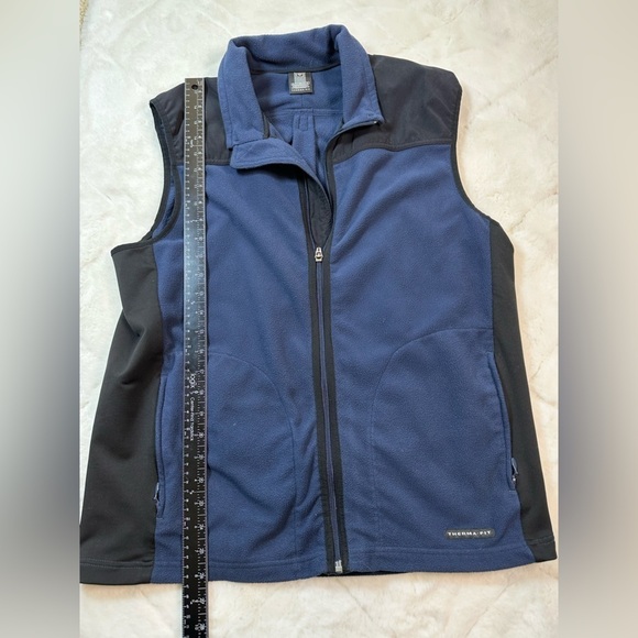Nike Golf Men’s Medium thema•fit zip up fleece vest stretch sides navy blue M - Picture 3 of 5